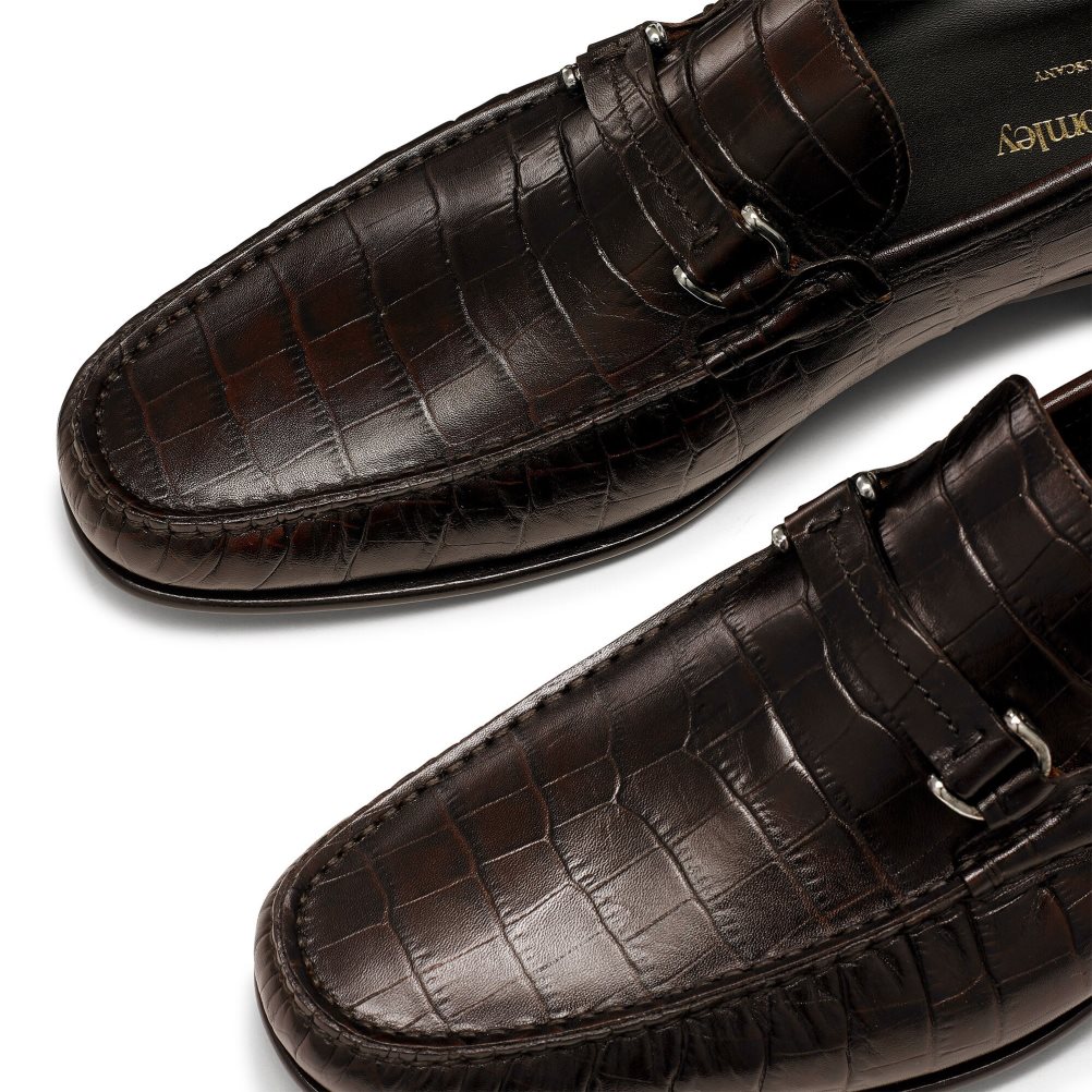 Chocolate Russell And Bromley Elite Slip On Men's Moccasins | CA-1953W