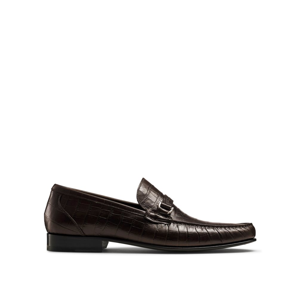 Chocolate Russell And Bromley Elite Slip On Men\'s Moccasins | CA-1953W