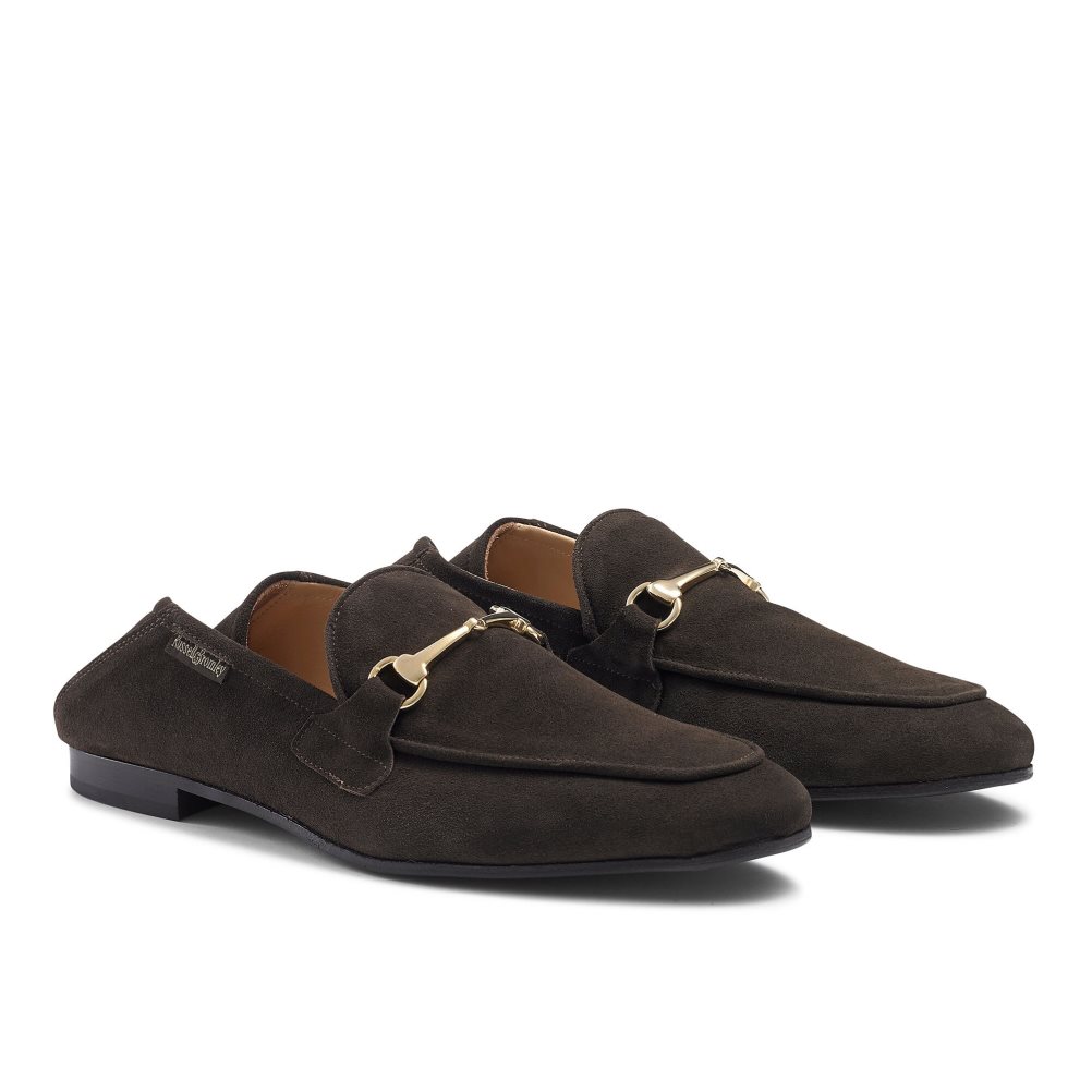 Chocolate Russell And Bromley Loafer M Snaffle Men's Formal Shoes | CA-4703G
