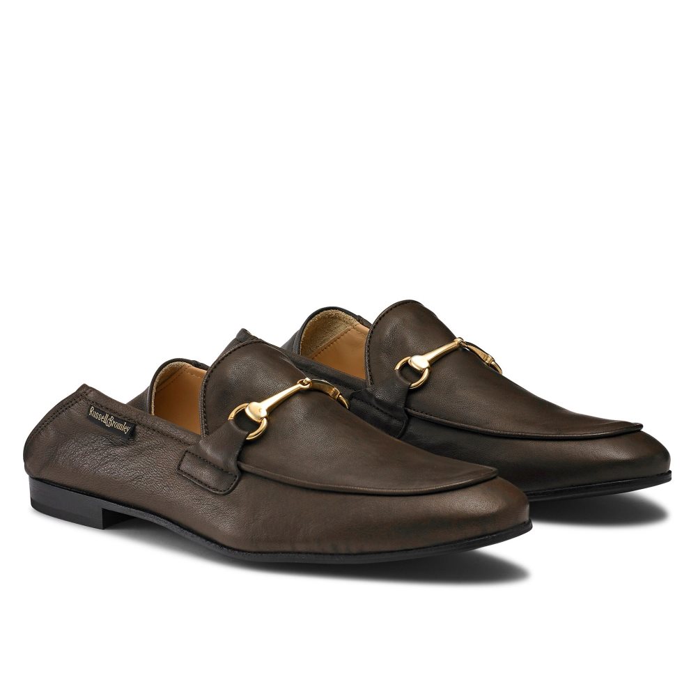 Chocolate Russell And Bromley Loafer M Snaffle Men's Formal Shoes | CA-5876K