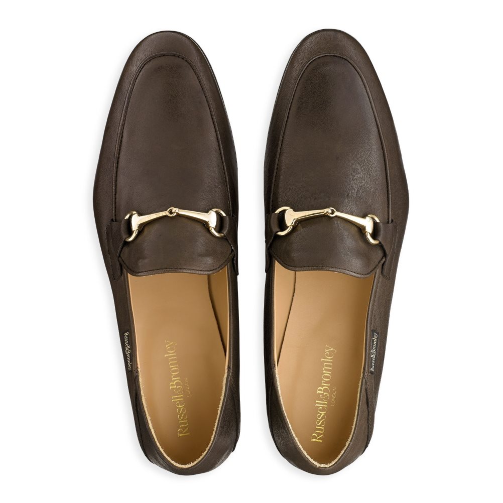 Chocolate Russell And Bromley Loafer M Snaffle Men's Formal Shoes | CA-5876K
