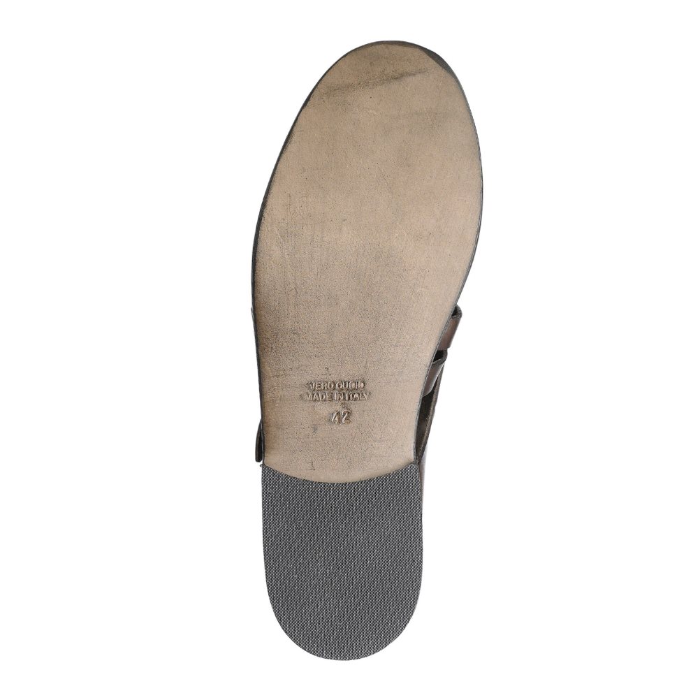 Chocolate Russell And Bromley Neptune Buckled Fisherman Men's Sandals | CA-8572G