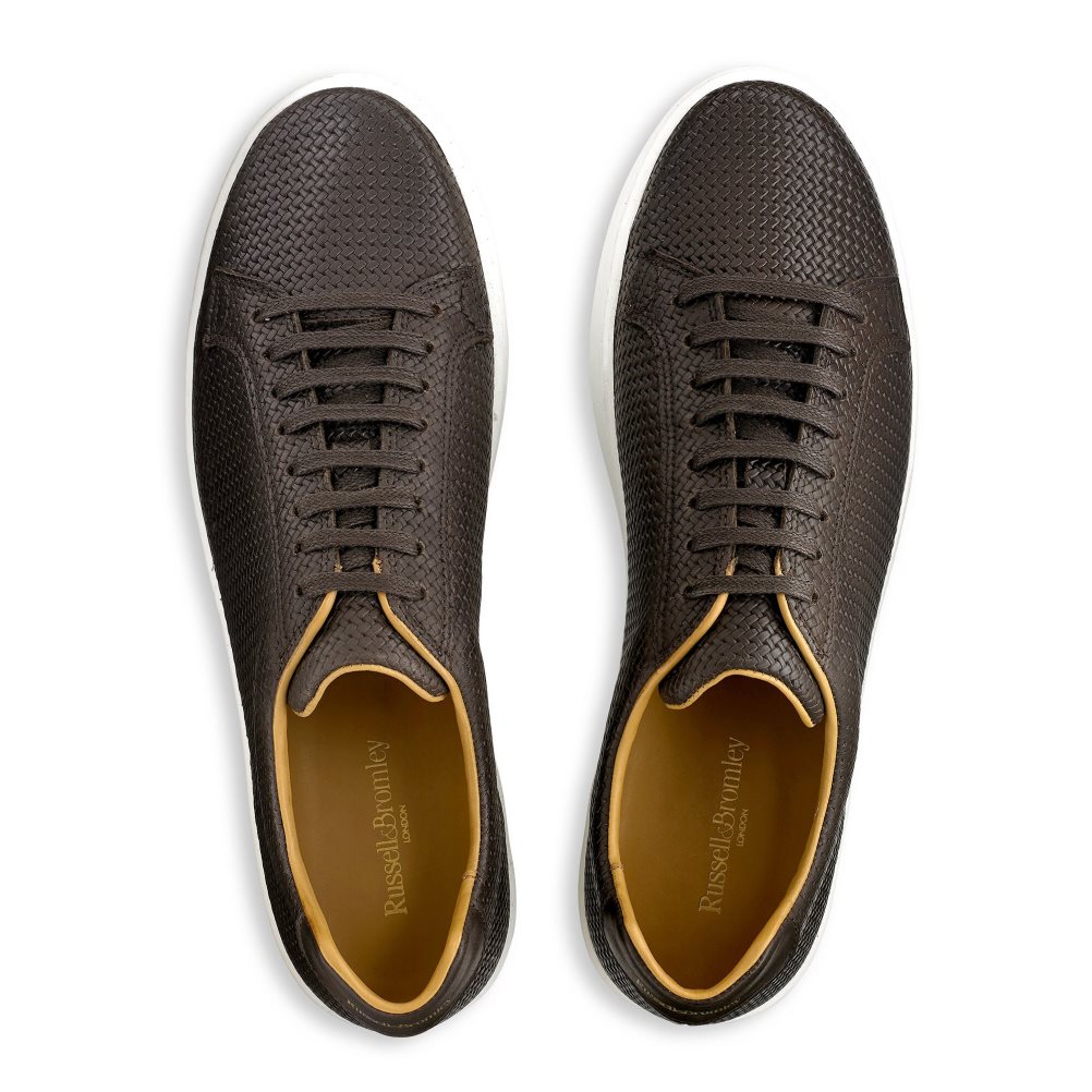 Chocolate Russell And Bromley Park Run Low-top Men's Sneakers | CA-2584T