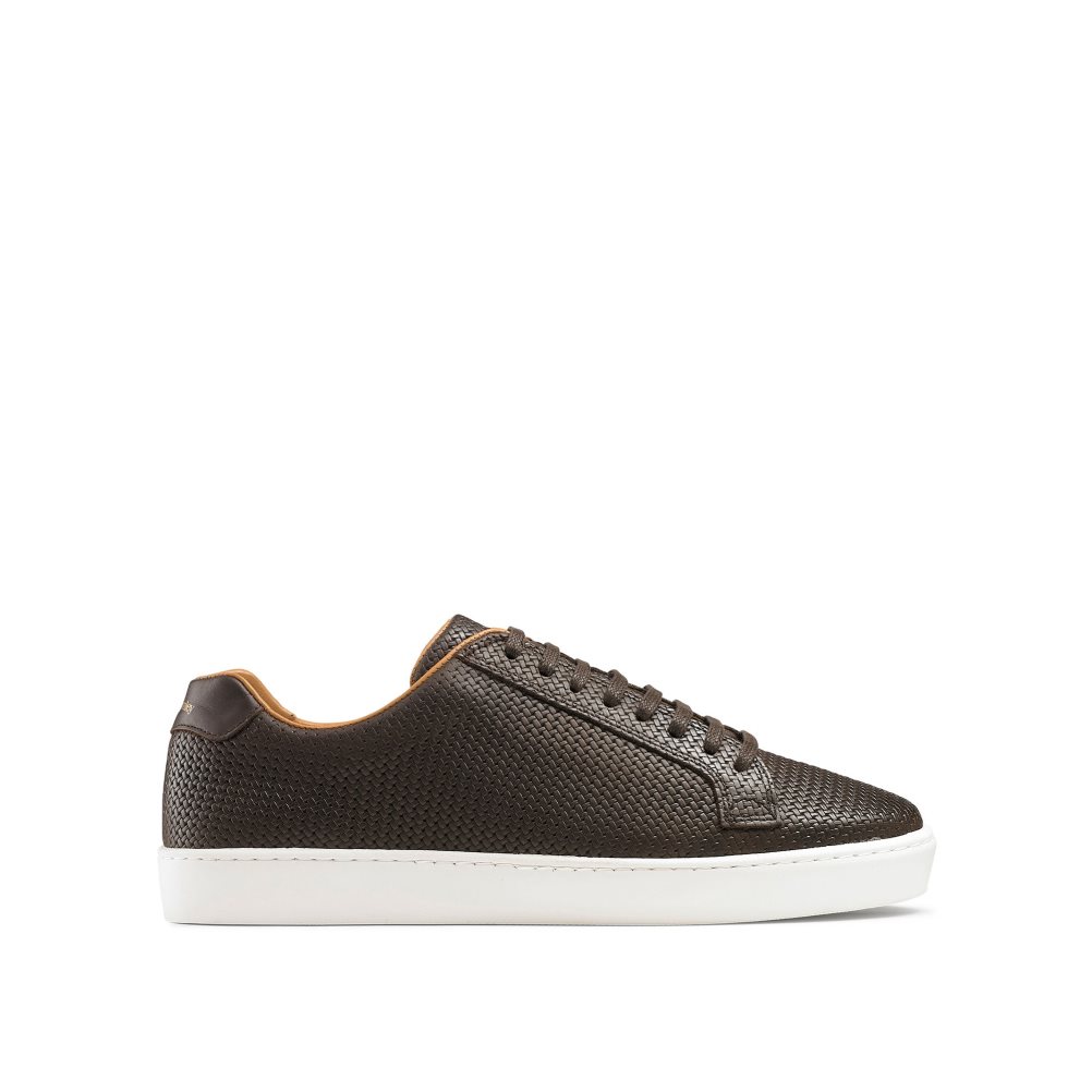 Chocolate Russell And Bromley Park Run Low-top Men\'s Sneakers | CA-2584T