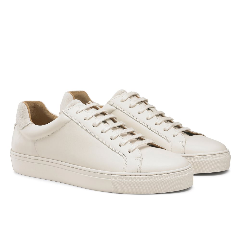 Cream Russell And Bromley Downfield Derby Lace Up Men's Sneakers | CA-3028F