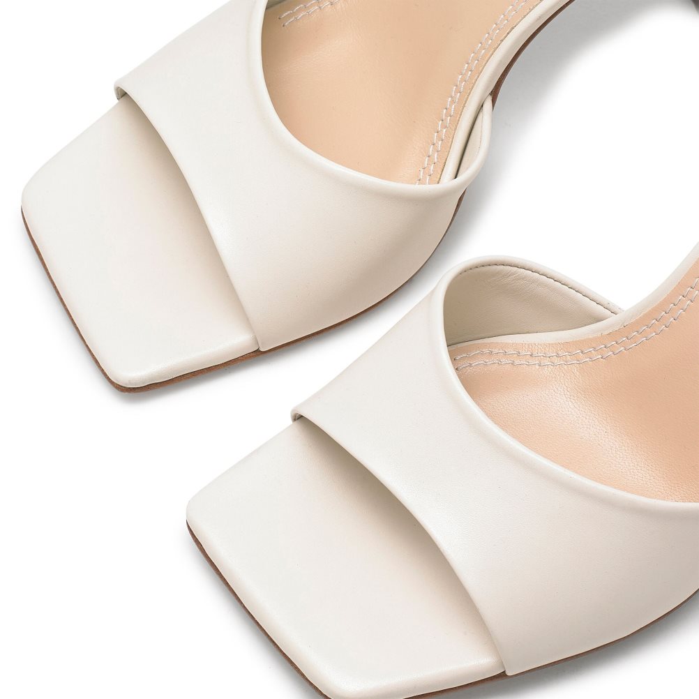 Cream Russell And Bromley Mojito 90’s Heeled Women's Mules | CA-1502N