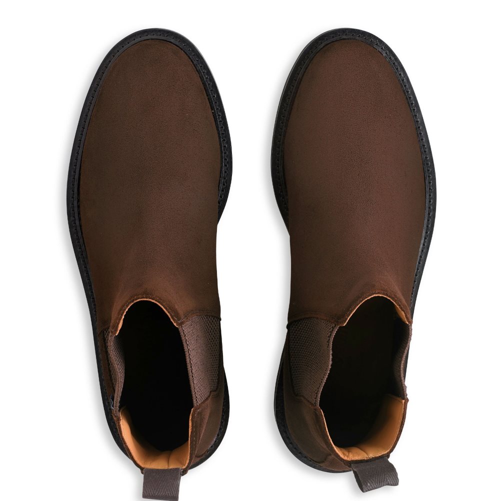 Dark Brown Russell And Bromley Bruton Cleated Sole Men's Chelsea Boots | CA-5643J