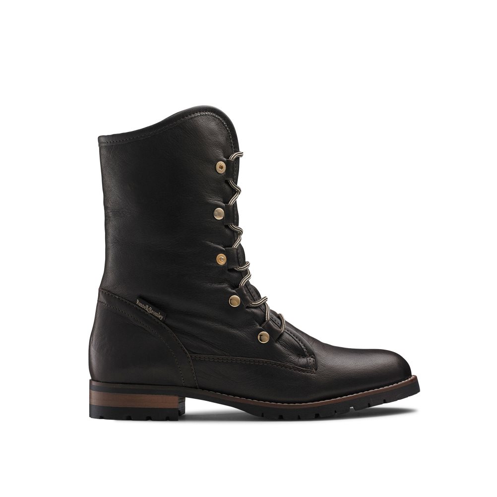 Dark Brown Russell And Bromley Cuddly Faux-wool Hiker Women\'s Ankle Boots | CA-7926U