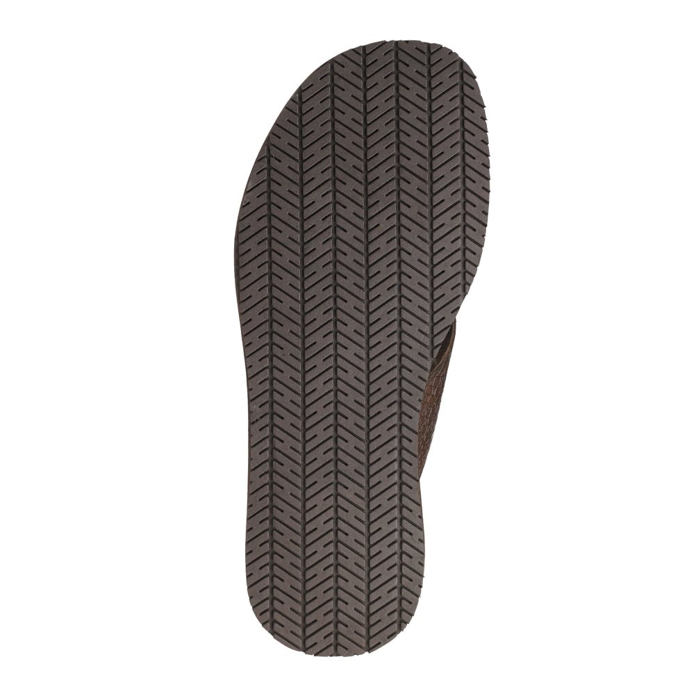 Dark Brown Russell And Bromley Dream Men's Slide Sandals | CA-0976X