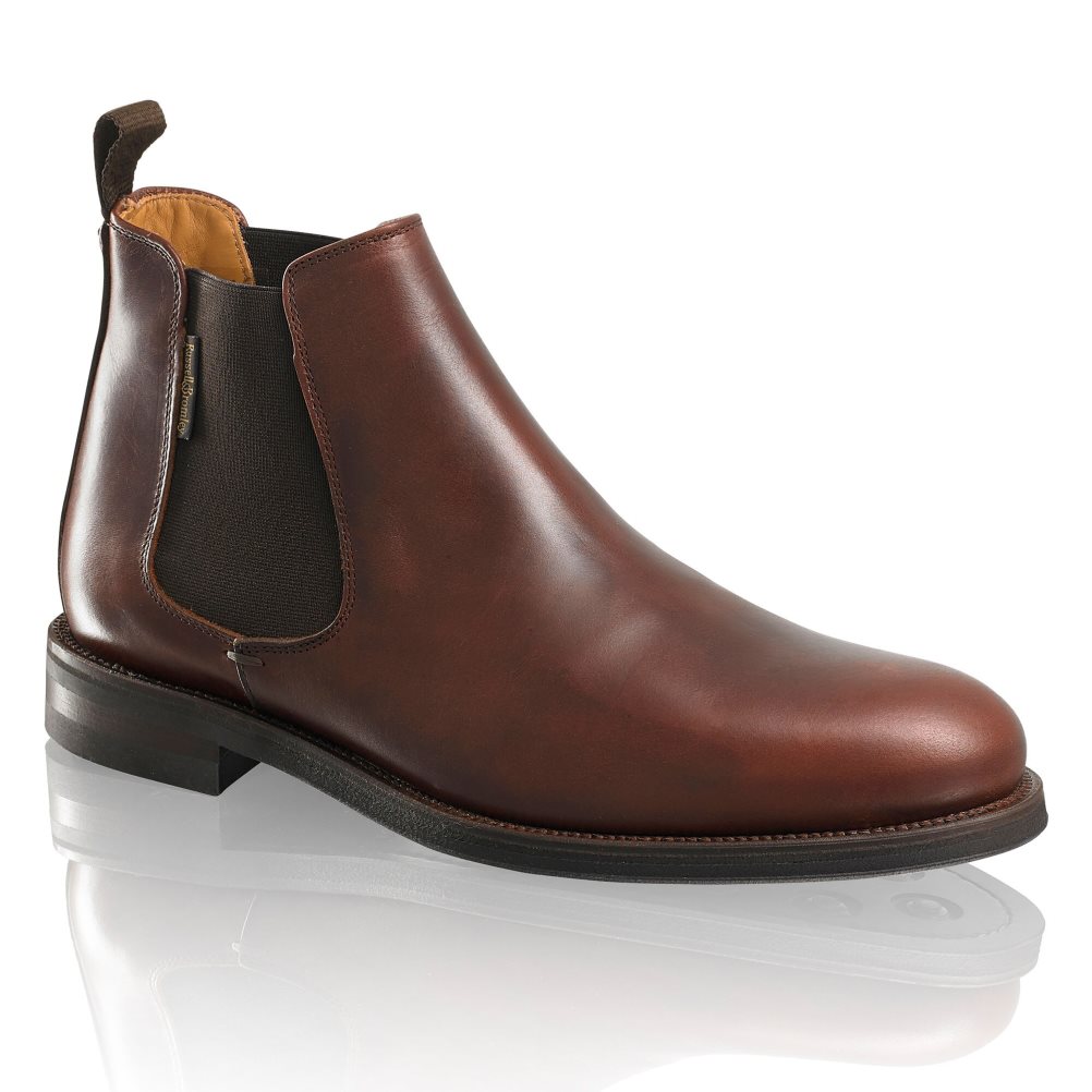 Dark Brown Russell And Bromley Guildford Men's Chelsea Boots | CA-2470Z