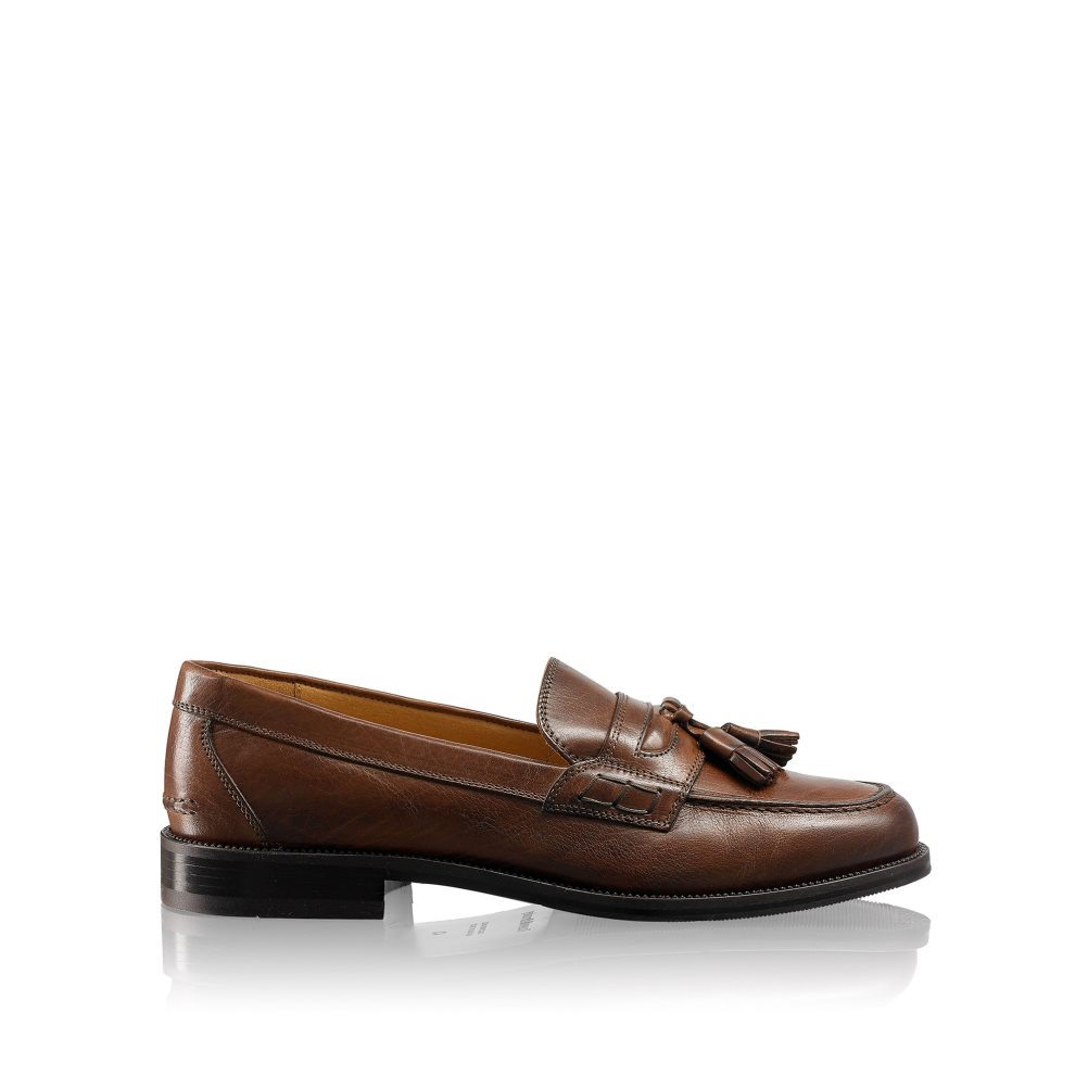 Dark Brown Russell And Bromley Keeble 4 Tassel College Men\'s Formal Shoes | CA-5043S