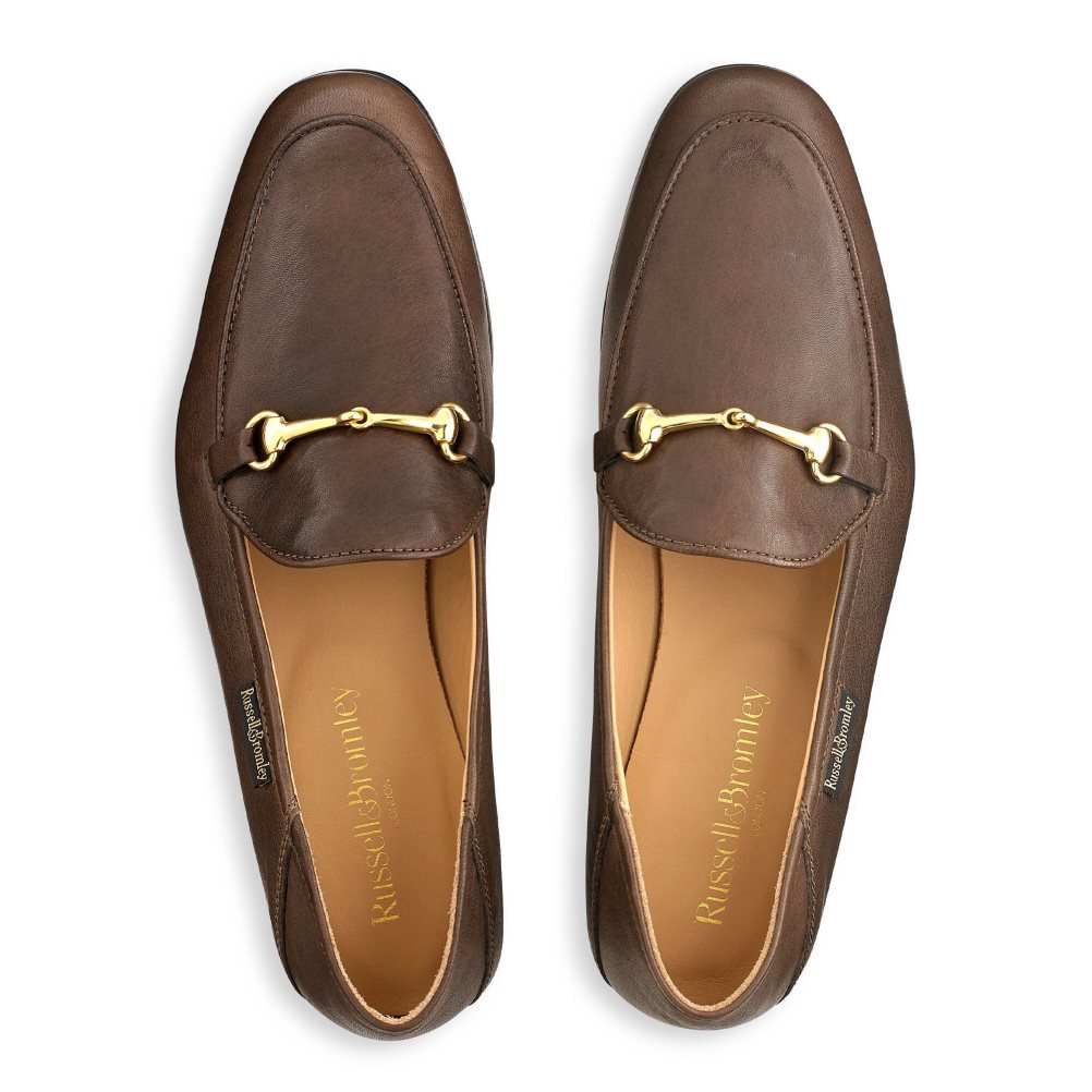 Dark Brown Russell And Bromley Snaffle Women's Loafers | CA-8607L