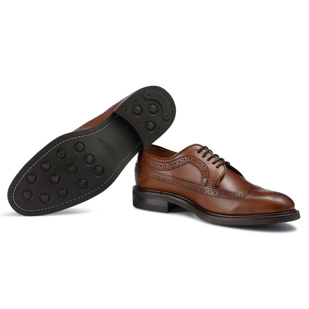 Dark Brown Russell And Bromley Southport Rubber Sole Derby Men's Formal Shoes | CA-5863U