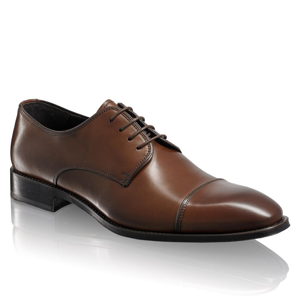 Dark Brown Russell And Bromley Spectrum Toe-cap Derby Men's Formal Shoes | CA-2359S