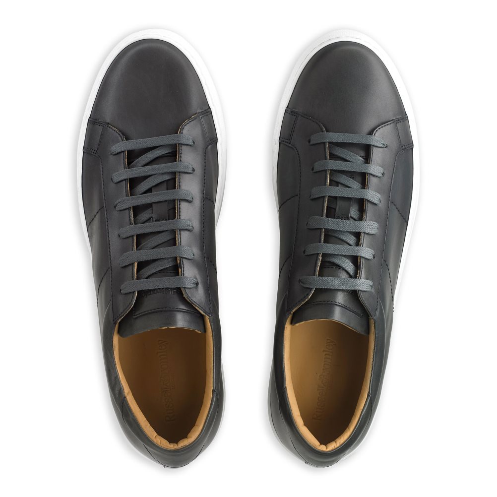 Dark Grey Russell And Bromley Realtime Luxury Men's Sneakers | CA-5491X