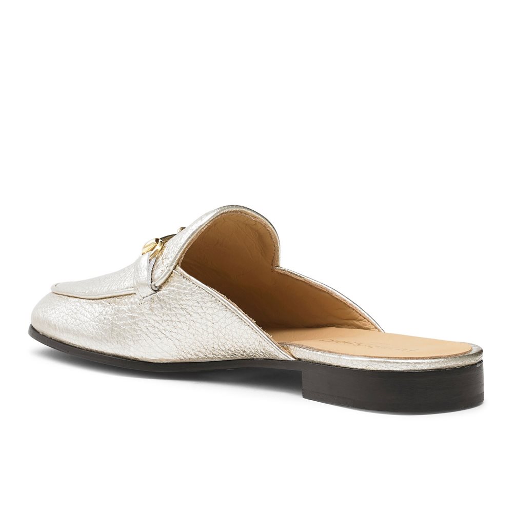 Gold Russell And Bromley Backless Women's Loafers | CA-9426R