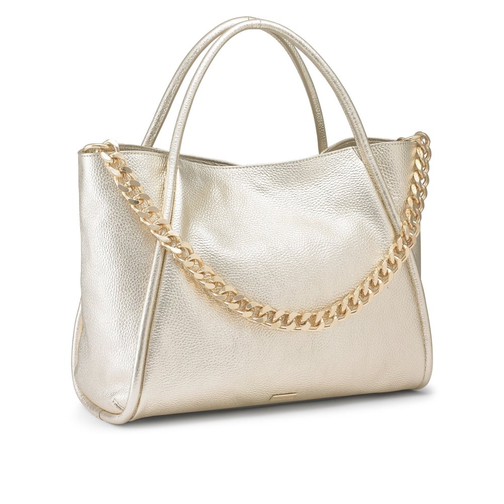 Gold Russell And Bromley Icon Chain East/West Grab Women's Tote Bags | CA-6120S
