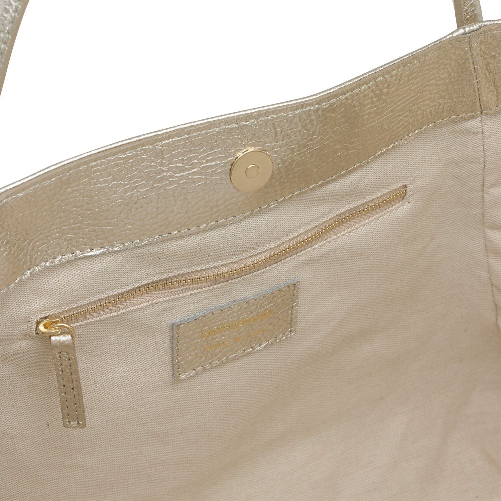 Gold Russell And Bromley Icon Chain East/West Grab Women's Tote Bags | CA-6120S