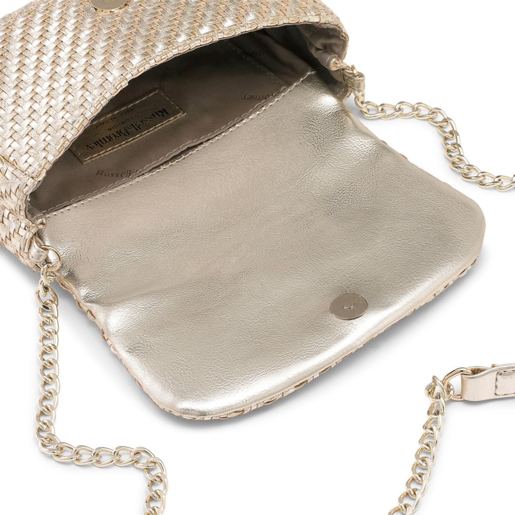 Gold Russell And Bromley Liberty Woven Women's Shoulder Bags | CA-9283G