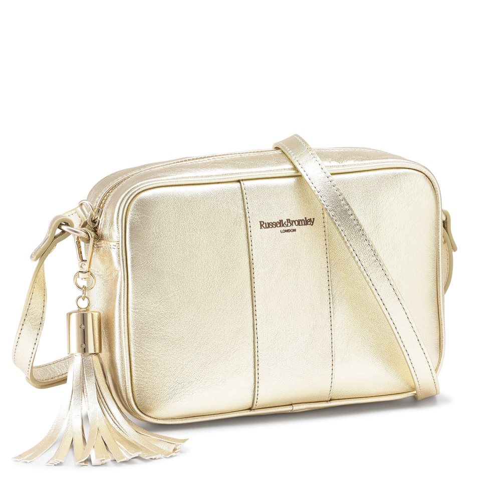 Gold Russell And Bromley Rowan Camera Women's Crossbody Bags | CA-4359Z