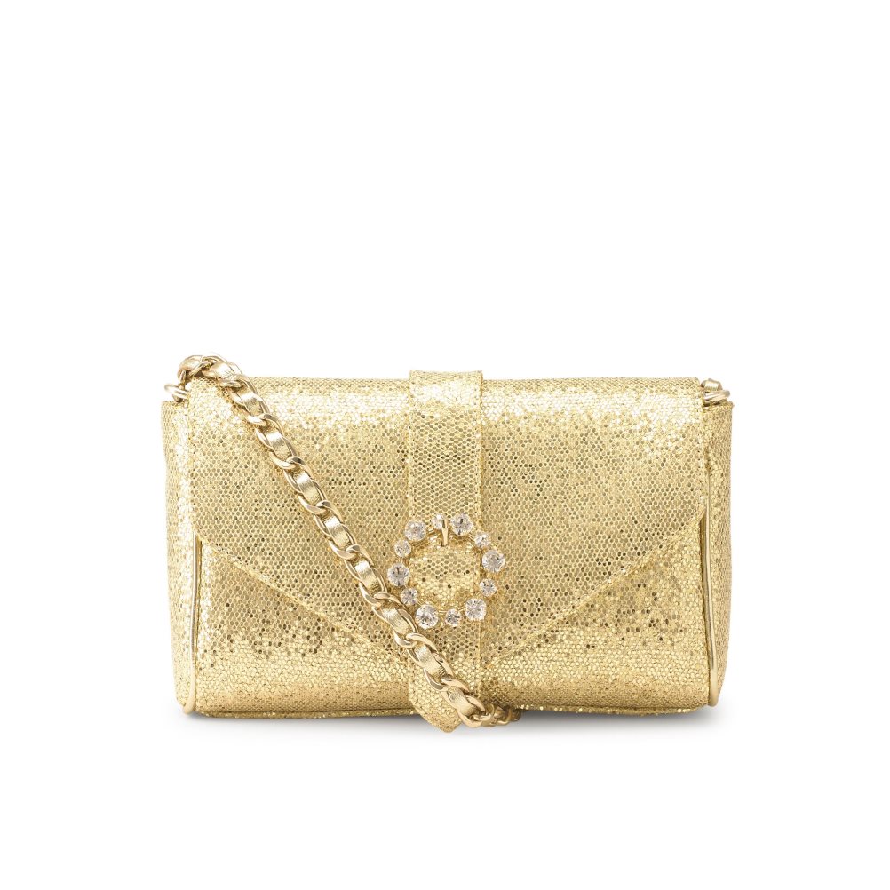 Gold Russell And Bromley Strictly Jewel Buckle Chain Women\'s Crossbody Bags | CA-1379F