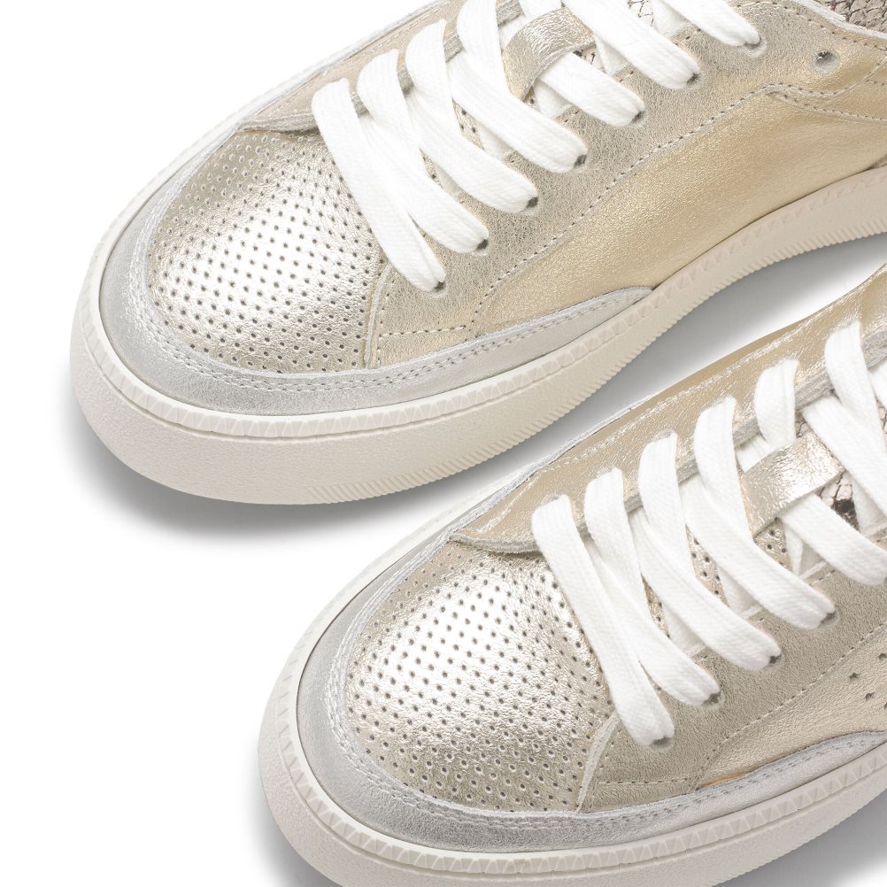 Gold Russell And Bromley Whisper Low Top Women's Sneakers | CA-4035Y