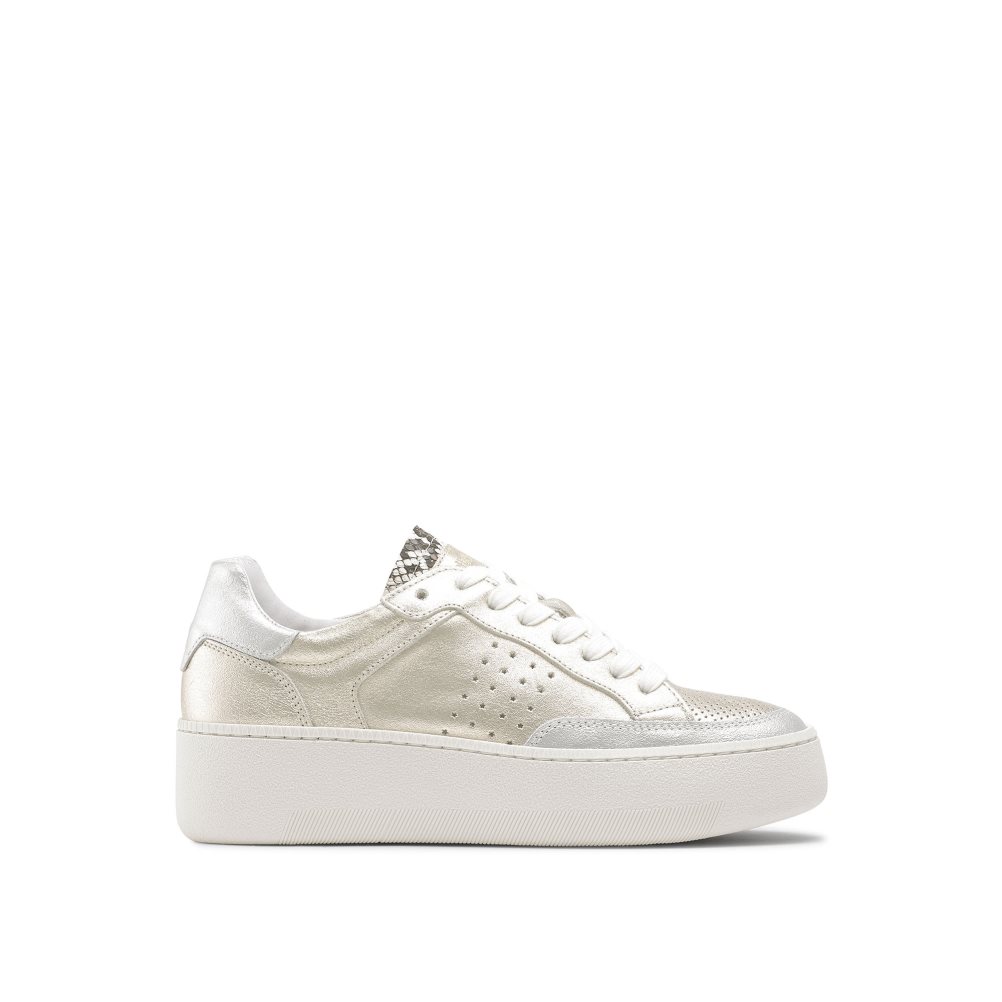 Gold Russell And Bromley Whisper Low Top Women\'s Sneakers | CA-4035Y