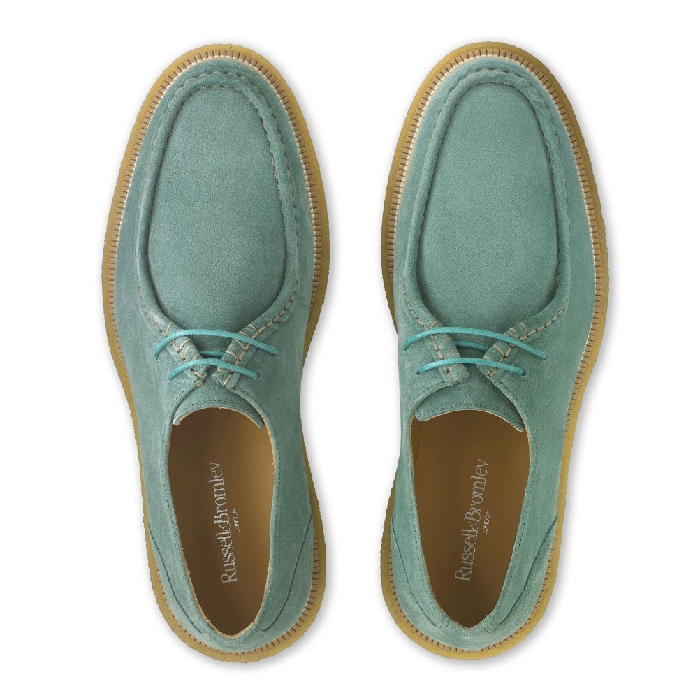 Green Russell And Bromley Algonquin Crepe Sole Trappeur Men's Derby Shoes | CA-7569A