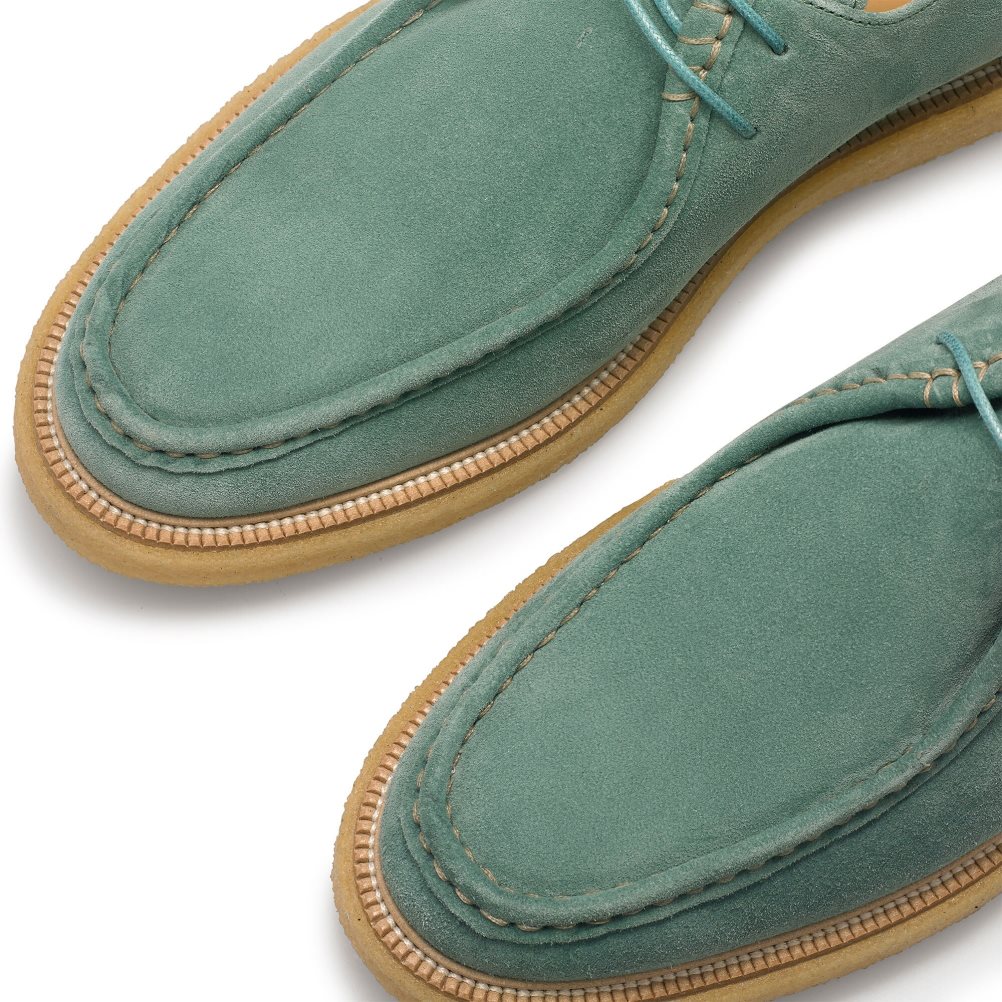 Green Russell And Bromley Algonquin Crepe Sole Trappeur Men's Derby Shoes | CA-7569A