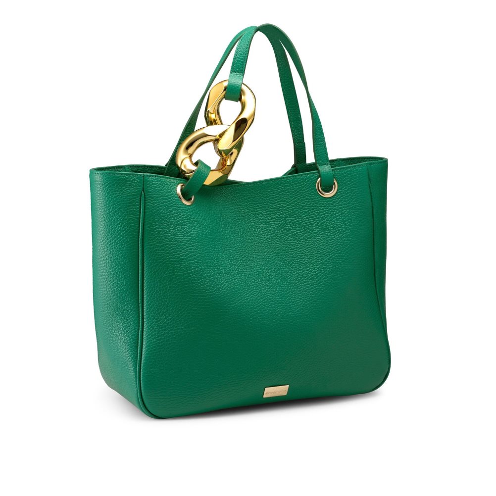 Green Russell And Bromley Chainy Chain Detail Top Women's Handbag | CA-4278Z
