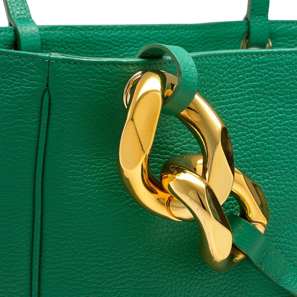 Green Russell And Bromley Chainy Chain Detail Top Women's Handbag | CA-4278Z