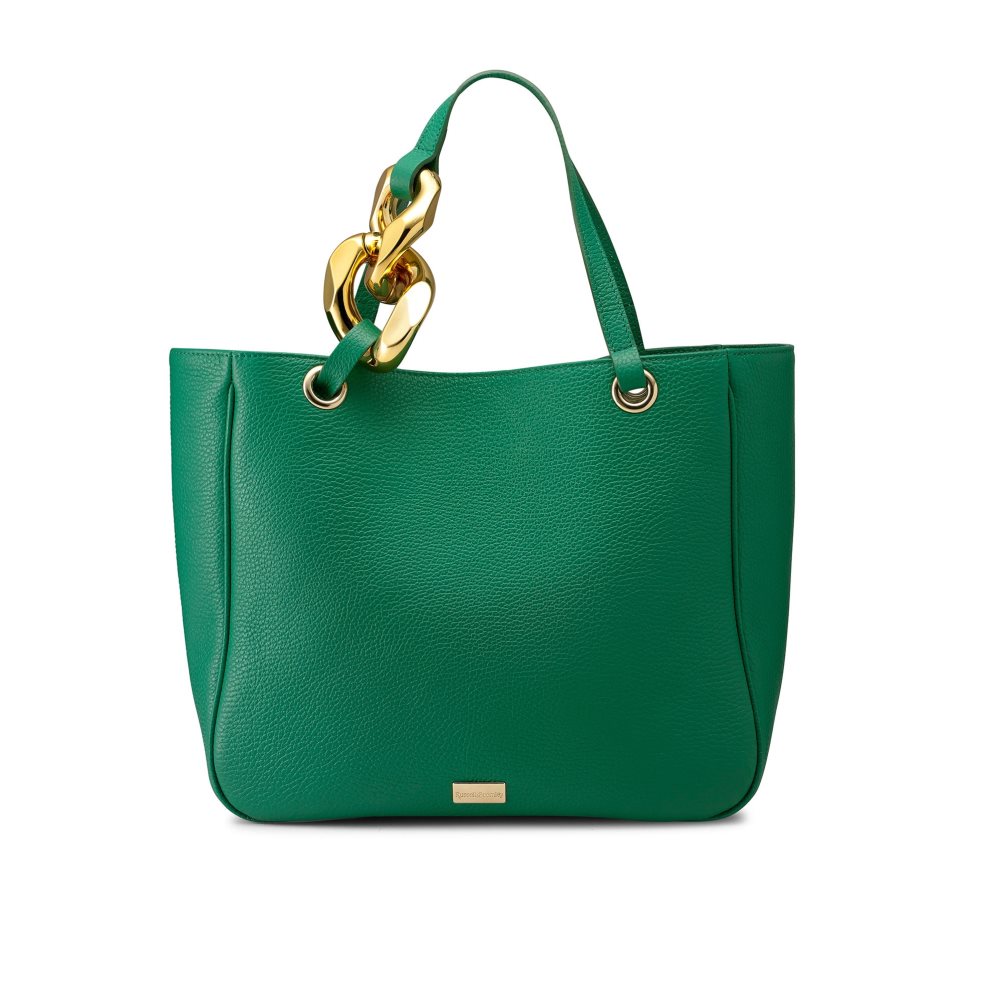 Green Russell And Bromley Chainy Chain Detail Top Women\'s Handbag | CA-4278Z