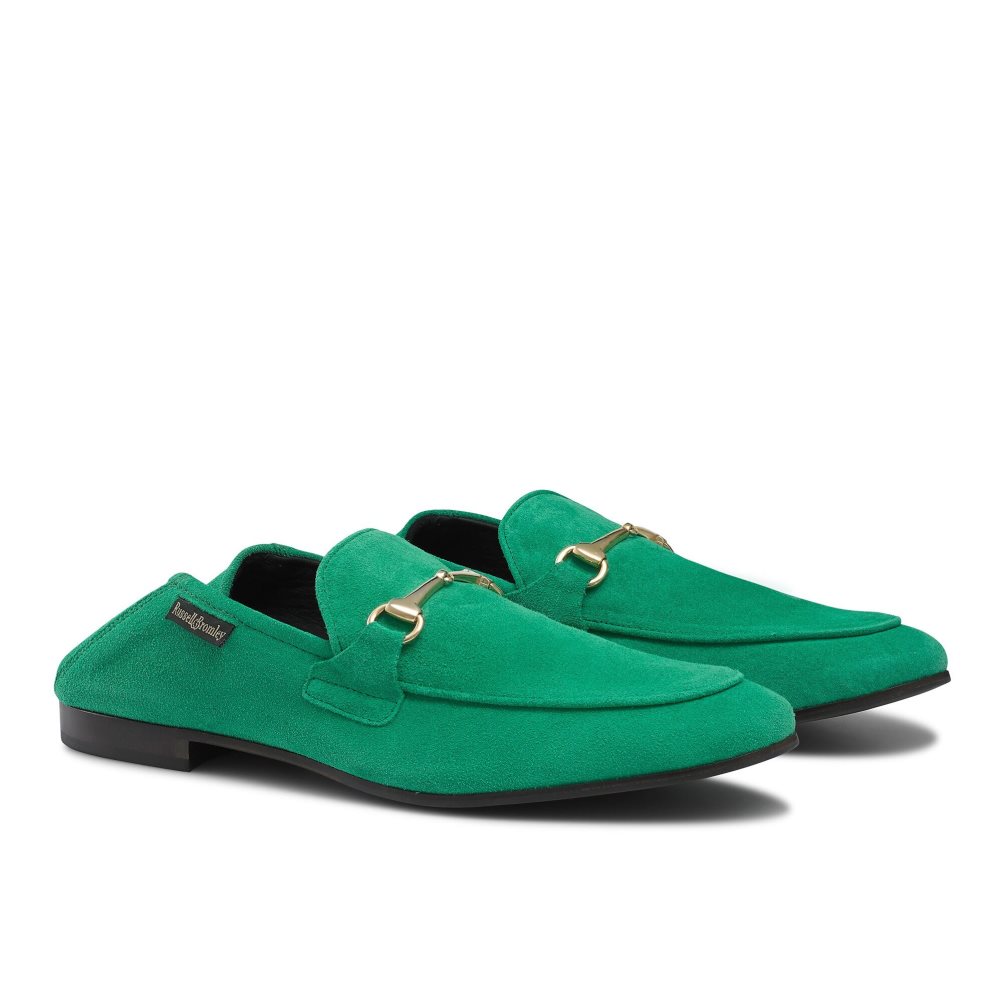Green Russell And Bromley Loafer M Snaffle Men's Formal Shoes | CA-0723Q