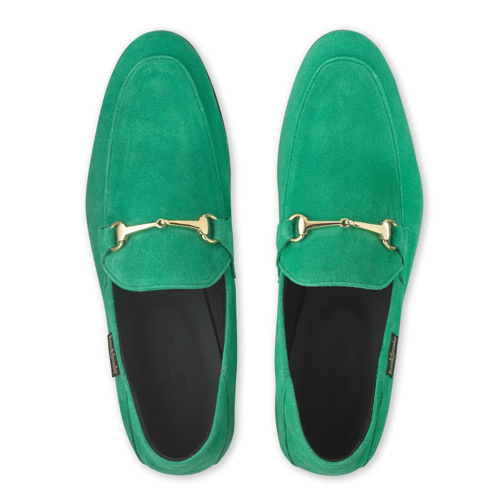 Green Russell And Bromley Loafer M Snaffle Men's Formal Shoes | CA-0723Q