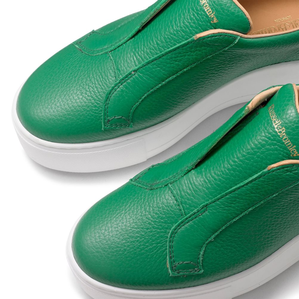 Green Russell And Bromley Park Up Flatform Laceless Women's Platform Shoes | CA-6520B