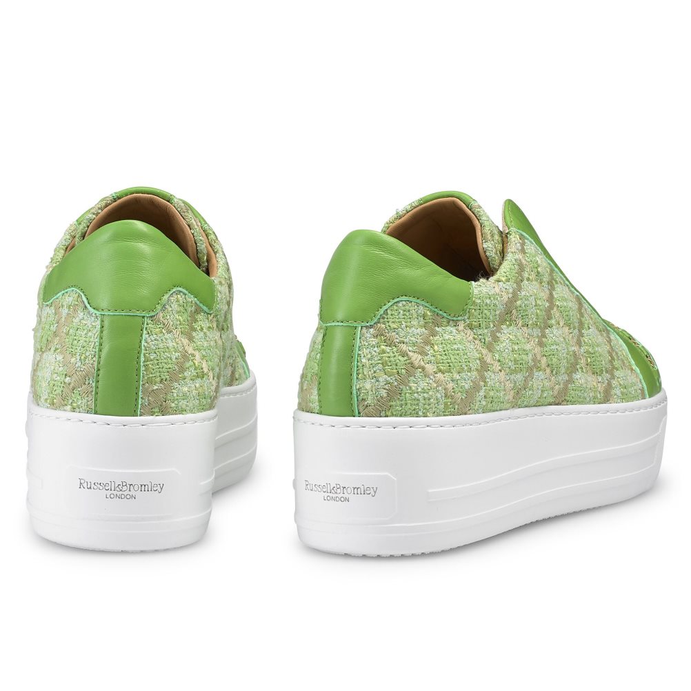 Green Russell And Bromley Seawalk Laceless Women's Sneakers | CA-5029W