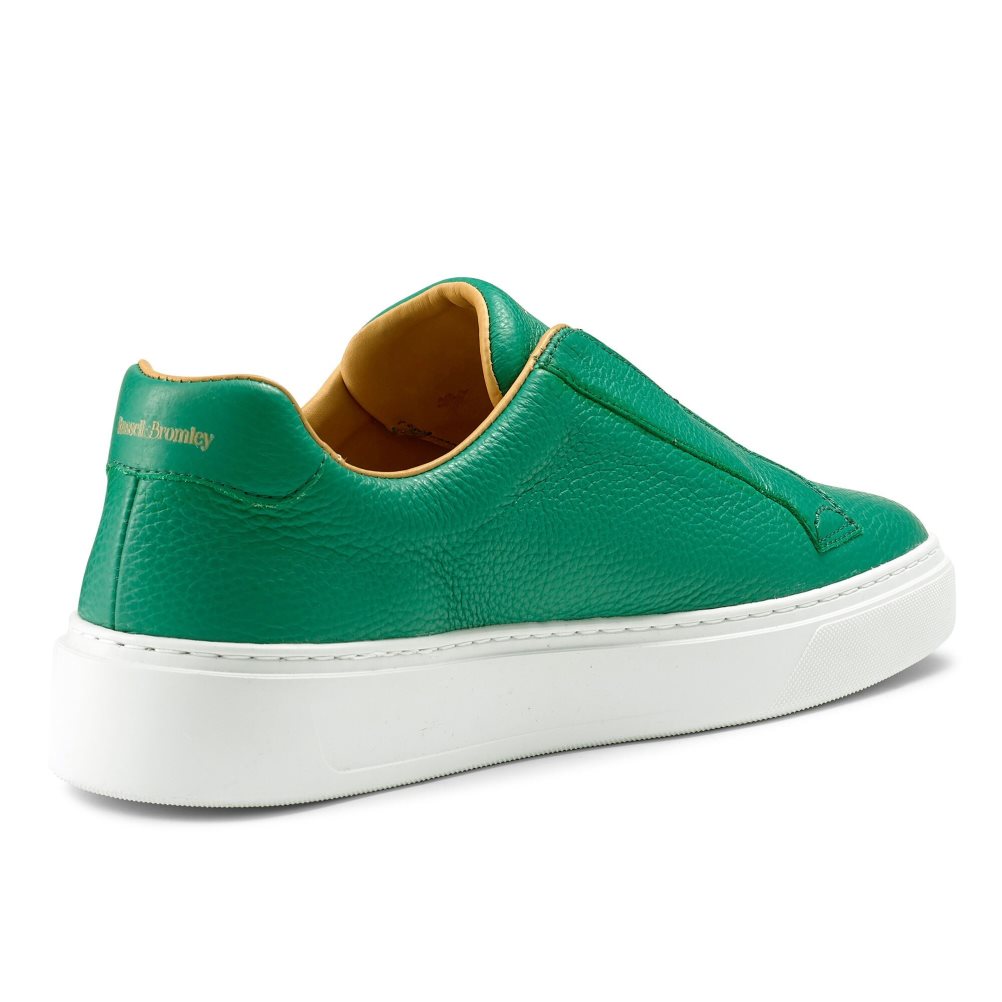 Green Russell And Bromley Slipway Laceless Men's Sneakers | CA-7980Q
