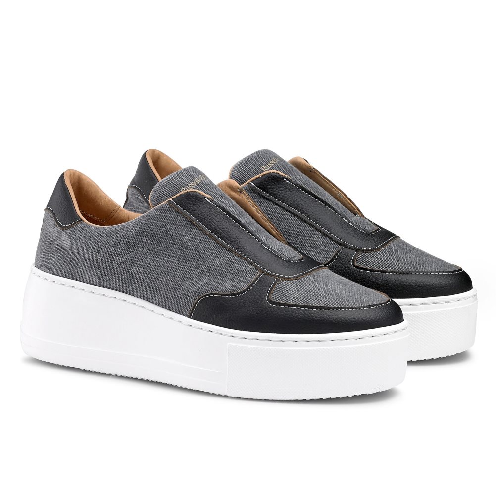 Grey Russell And Bromley Park Ave Eco Flatform Women's Platform Shoes | CA-3871M