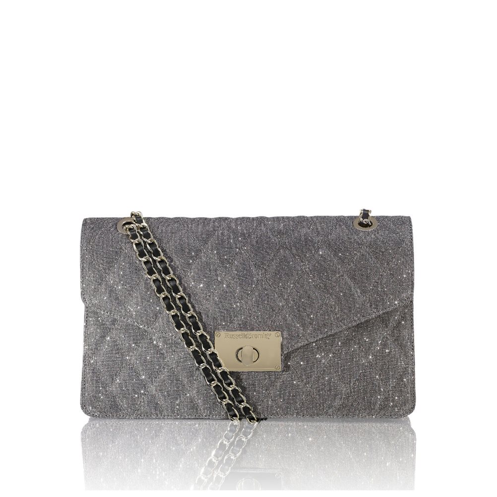 Grey Russell And Bromley Quiltchain Large Chain Women\'s Shoulder Bags | CA-8753P