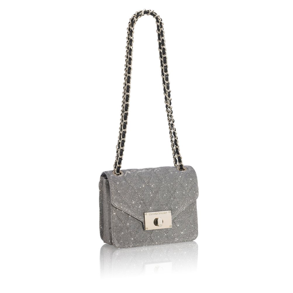 Grey Russell And Bromley Quiltpurse Boxy Chain Women's Shoulder Bags | CA-7205D