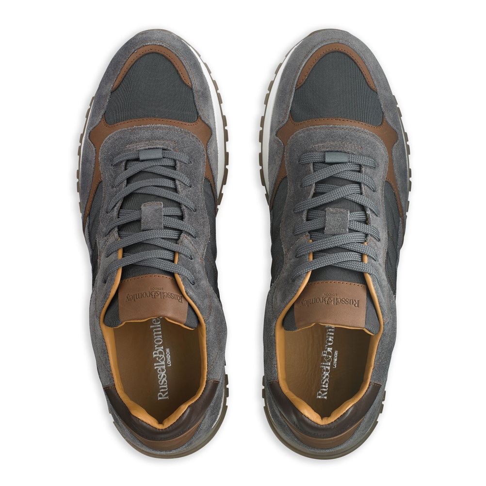 Grey Russell And Bromley Rannoch Oxford Lace Runner Men's Sneakers | CA-5809Z