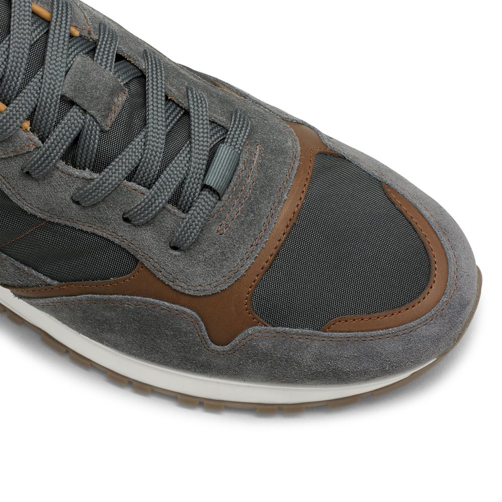 Grey Russell And Bromley Rannoch Oxford Lace Runner Men's Sneakers | CA-5809Z