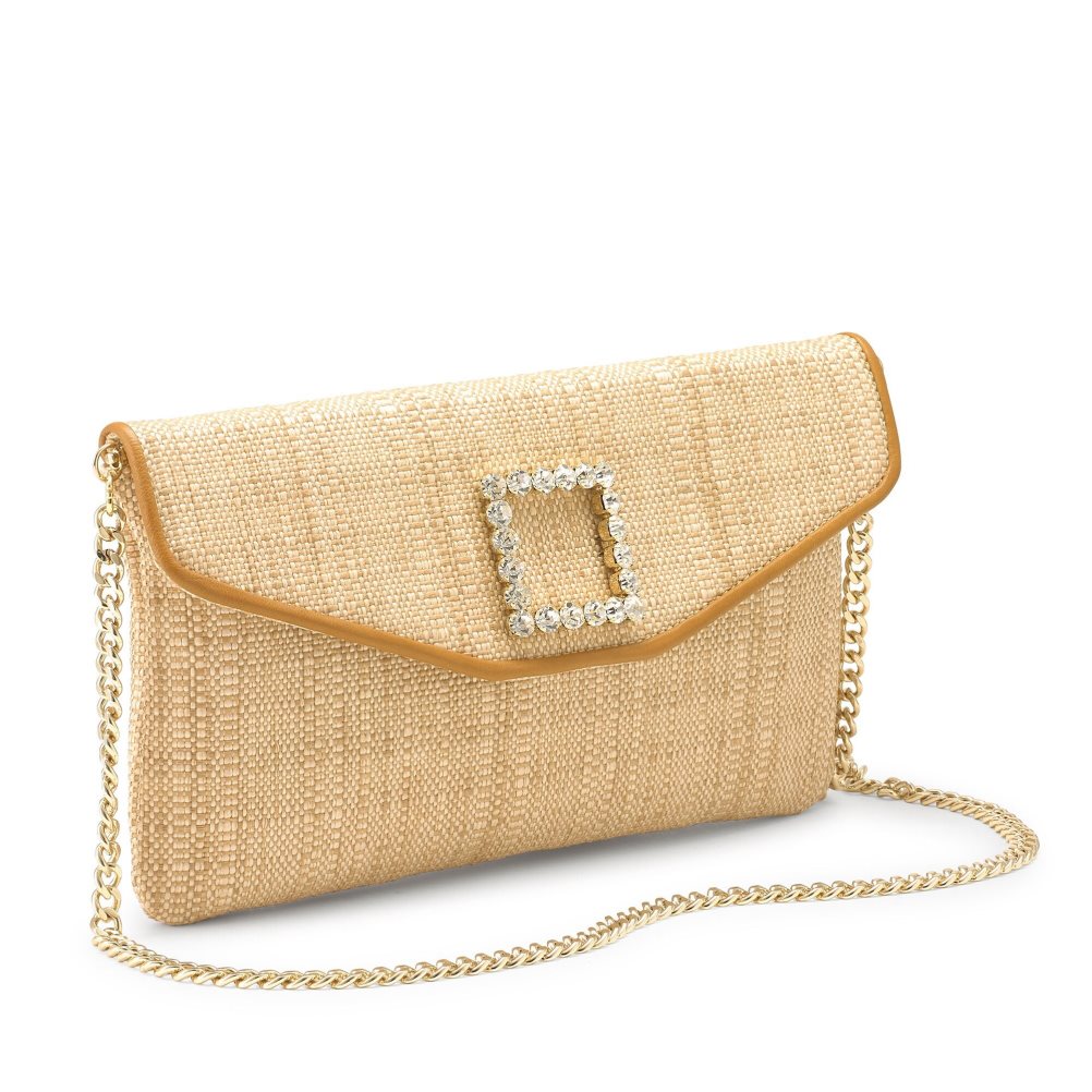 Khaki Russell And Bromley Fairytale Envelope Women's Clutch Bag | CA-1482W