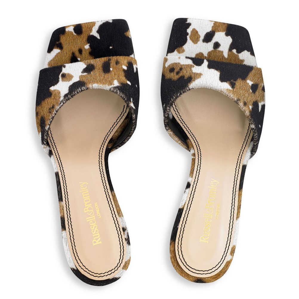 Leopard Russell And Bromley Mojito 90’s Heeled Women's Mules | CA-8049Q