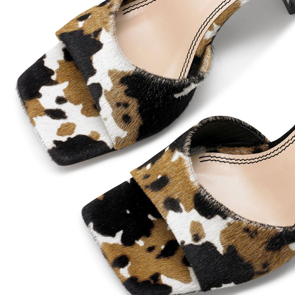 Leopard Russell And Bromley Mojito 90’s Heeled Women's Mules | CA-8049Q