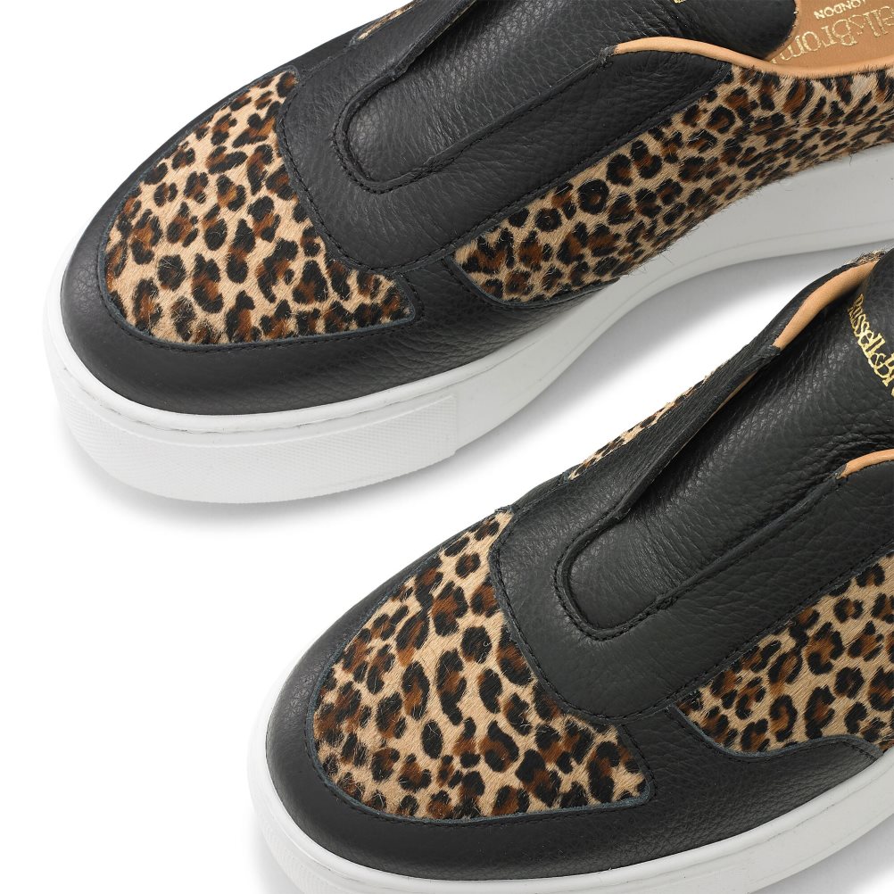 Leopard Russell And Bromley Park Ave Laceless Women's Platform Shoes | CA-4107I