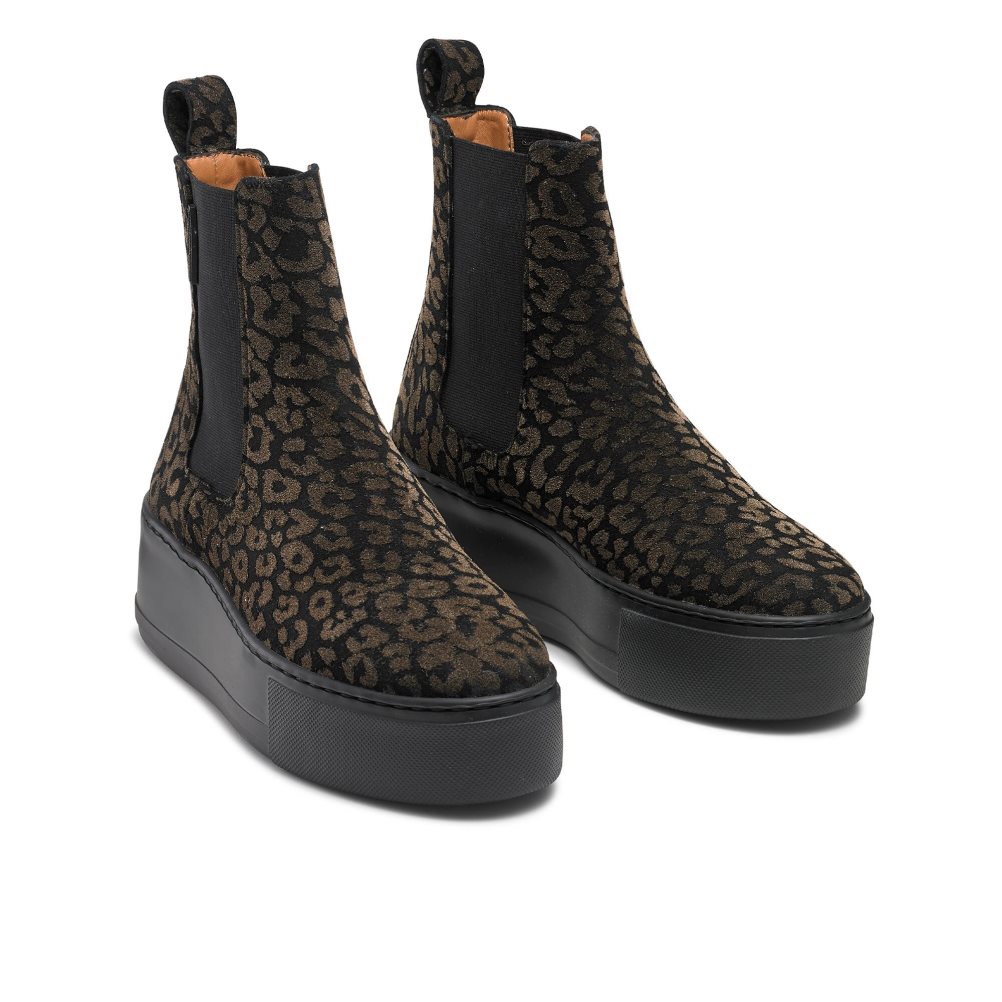Leopard Russell And Bromley Park Way Women's Chelsea Boots | CA-5718F