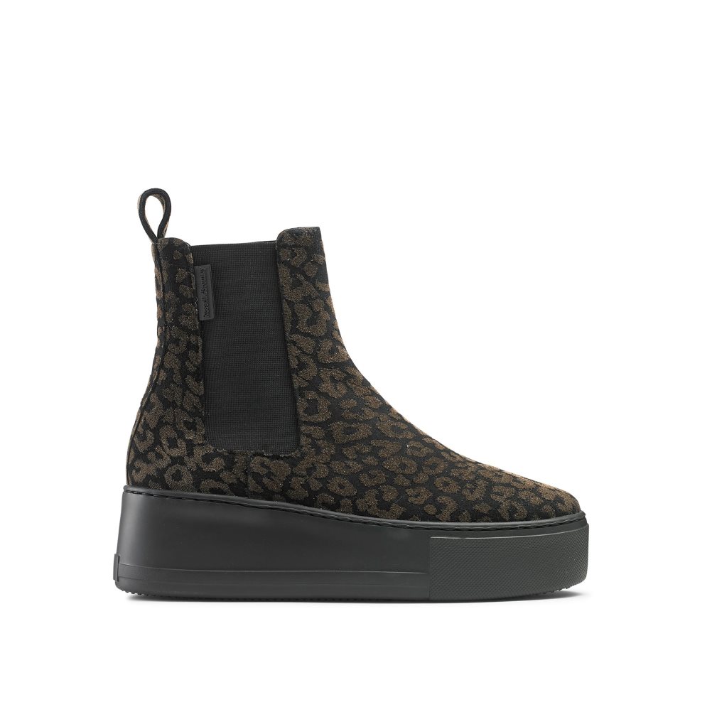 Leopard Russell And Bromley Park Way Women\'s Chelsea Boots | CA-5718F