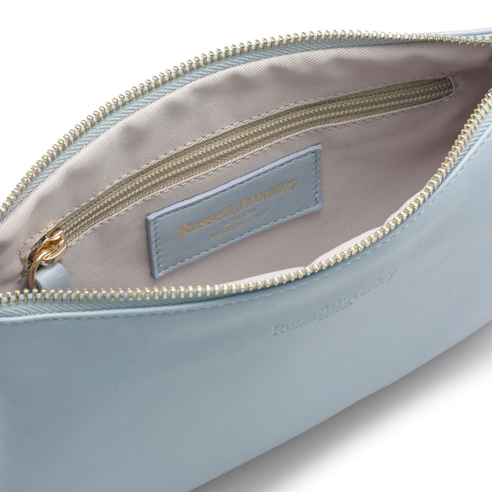 Light Blue Russell And Bromley On Point Chain Zip Pouch Women's Shoulder Bags | CA-8120Y