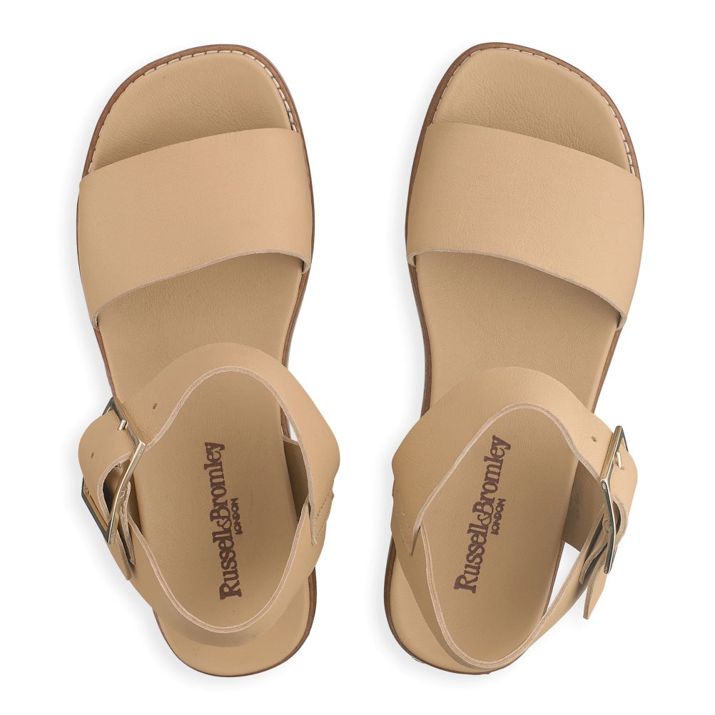 Light Brown Russell And Bromley Boston Sporty Women's Flat Sandals | CA-8210J